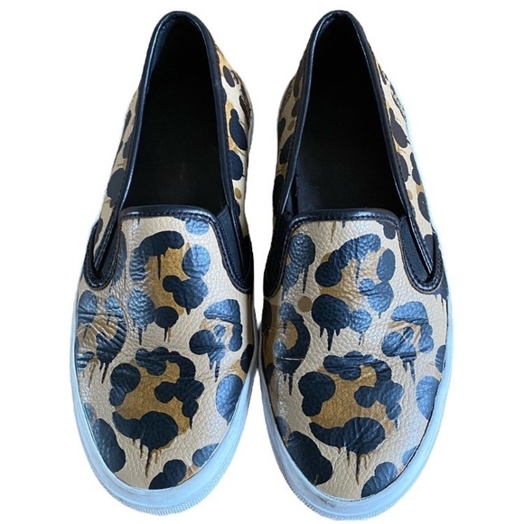 COACH Chrissy Wild Beast Leopard Print Slip On Sneakers Size 6.5 - Picture 1 of 10